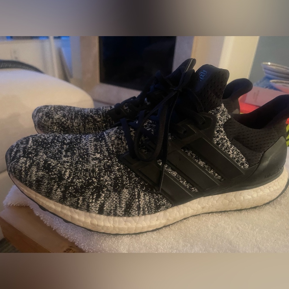 Adidas Ultraboost- Black and Gray Knit Sneakers - Reigning Champ Collaboration